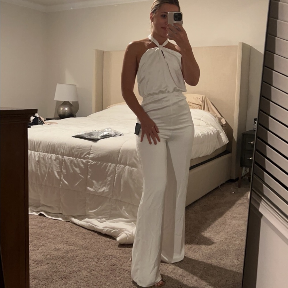 Lulus Wide Leg Halter Jumpsuit